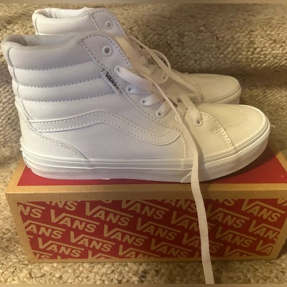 Vans Filmore White High Top Sneakers - Picture 2 of 12